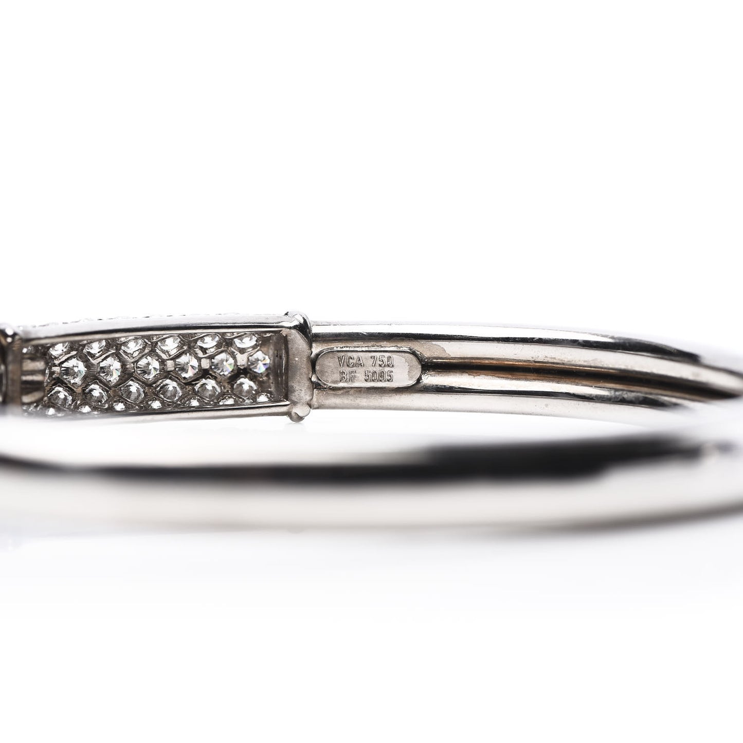 18K White Gold Diamond Philippine Bangle Bracelet