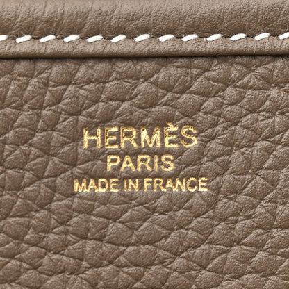 Hermes Taurillon Clemence Evelyne III PM Etoupe 6 of 11