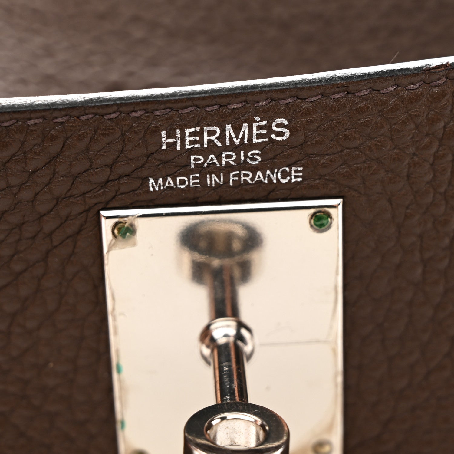 Hermes Taurillon Clemence Shoulder Kelly 40 Cafe 6 of 16