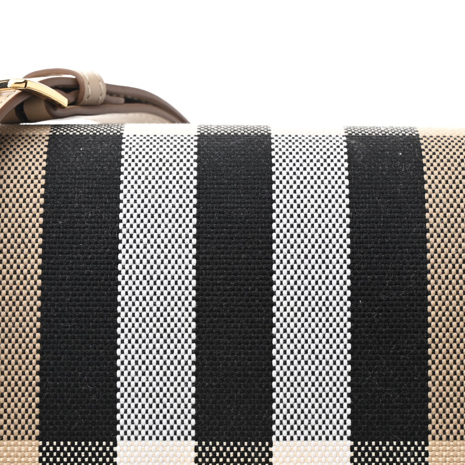 Burberry Smooth Calfskin Canvas Check Medium TB Bag Dusty Sand Soft Fawn 8 of 12