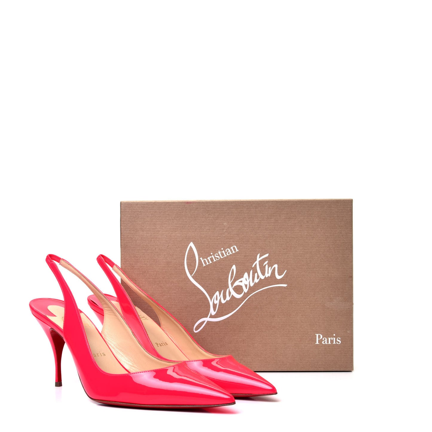 Patent Clare Sling 80 Pumps 41 Fluo Rose