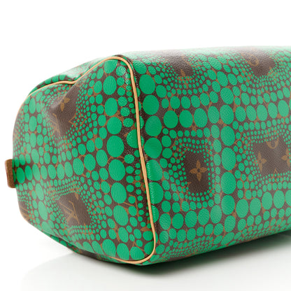 Louis Vuitton Monogram Kusama Town Speedy 30 Green 12 of 15