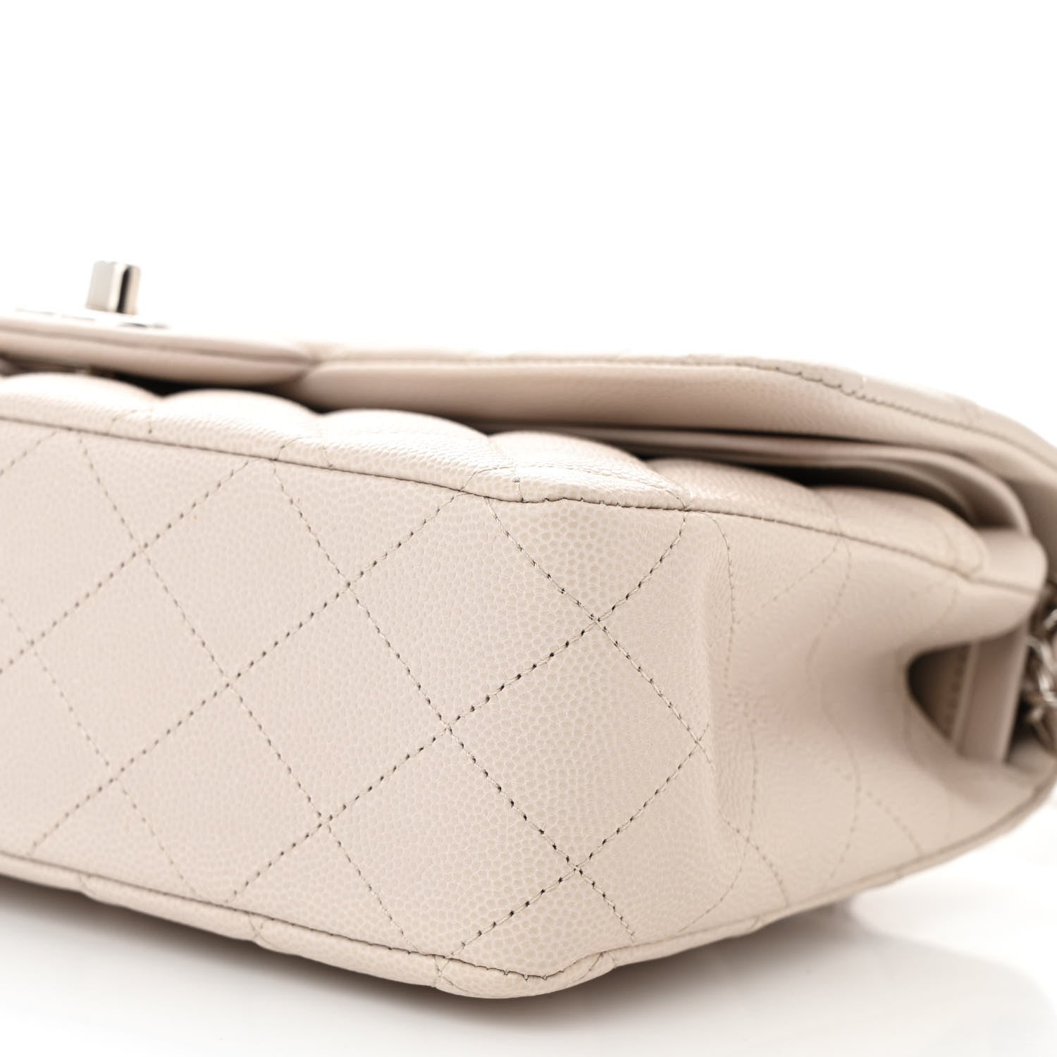Chanel Caviar Quilted Medium Double Flap Ivory 10 of 11