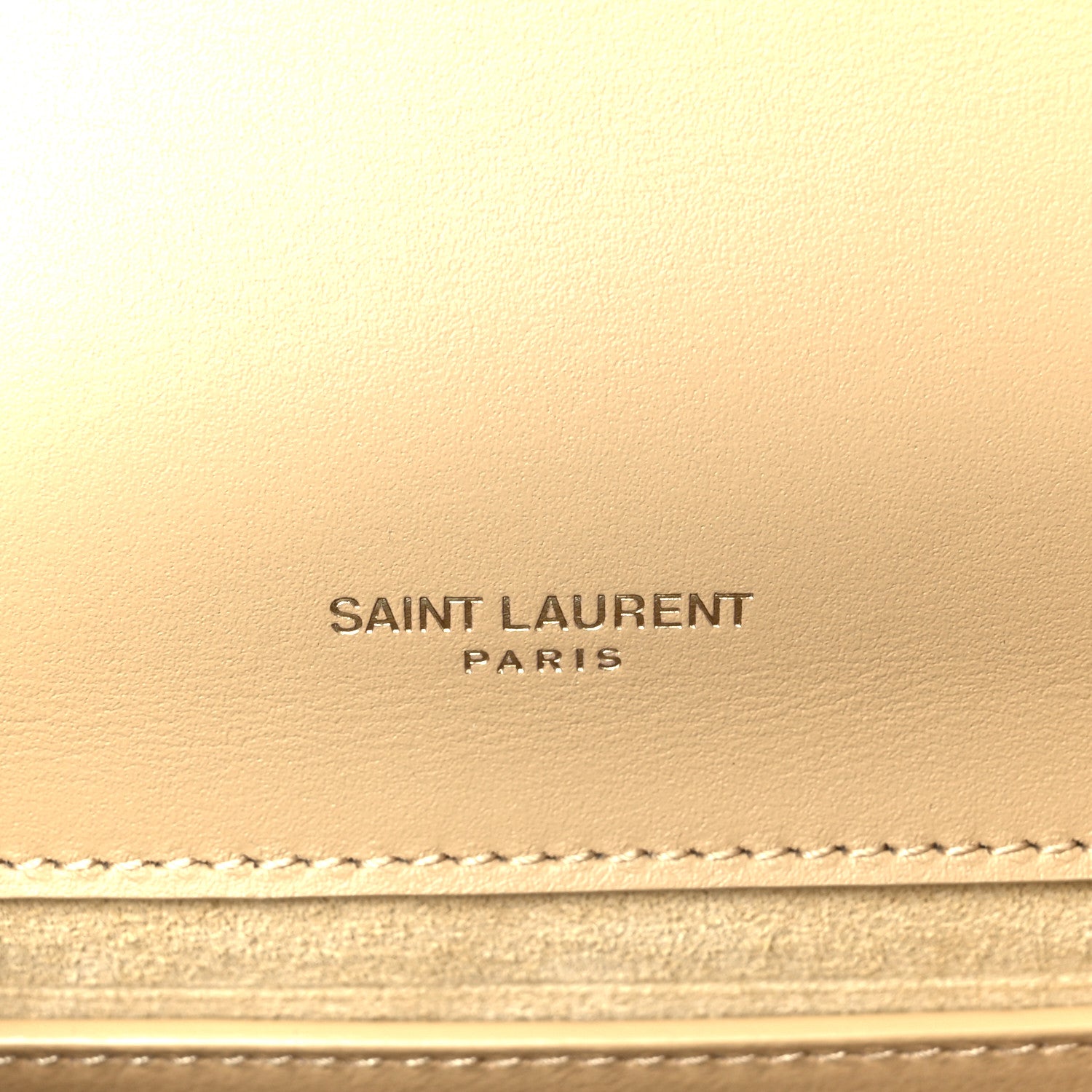 Saint Laurent Metallic Calfskin Small Classic Monogram Kate Tassel Satchel Gold 6 of 11