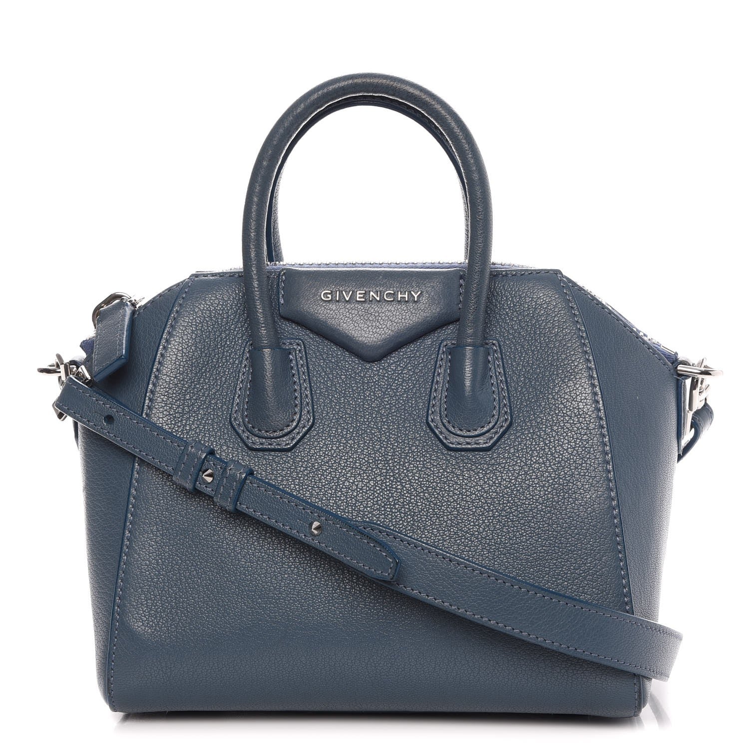 Givenchy Sugar Goatskin Mini Antigona Mineral Blue 1 of 17