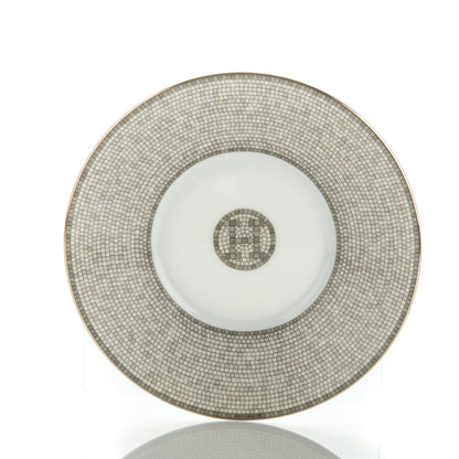 Hermes Porcelain Mosaique Au 24 Platine Tea Cup And Saucer Set Of 2 3 of 12