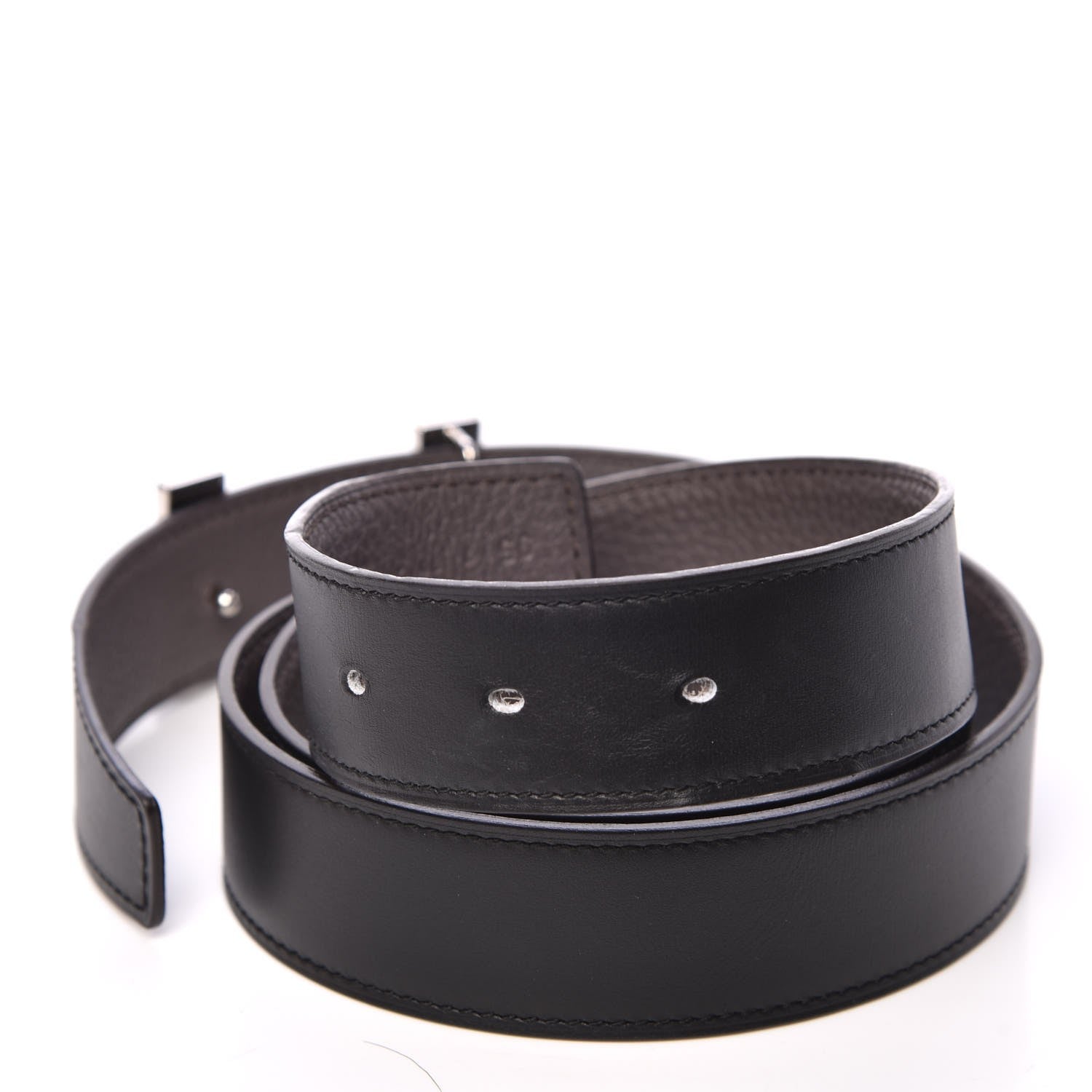 Hermes Box Togo 32mm Quizz H Belt 95 Black Etain 5 of 6