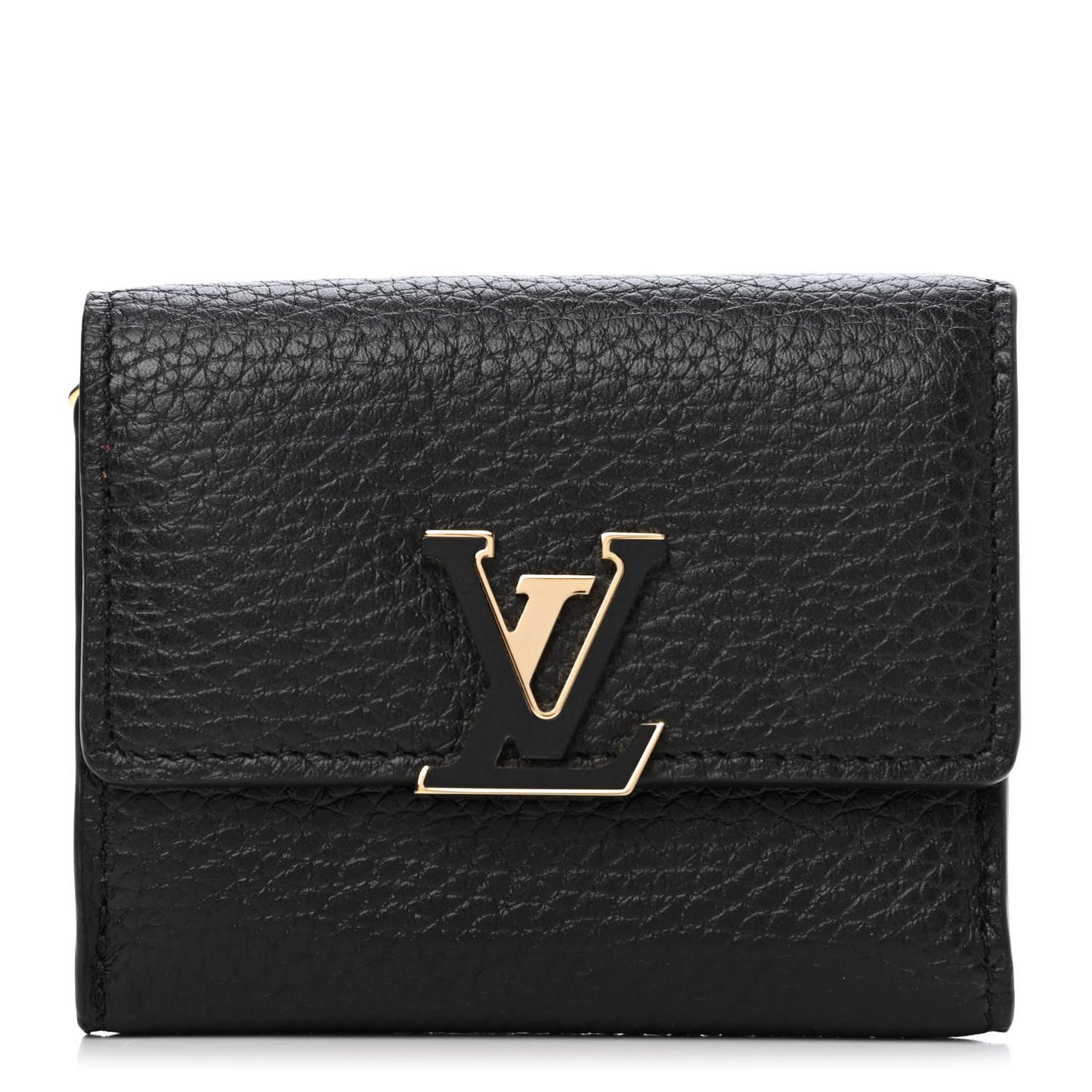 Taurillon Capucines Compact Wallet Black