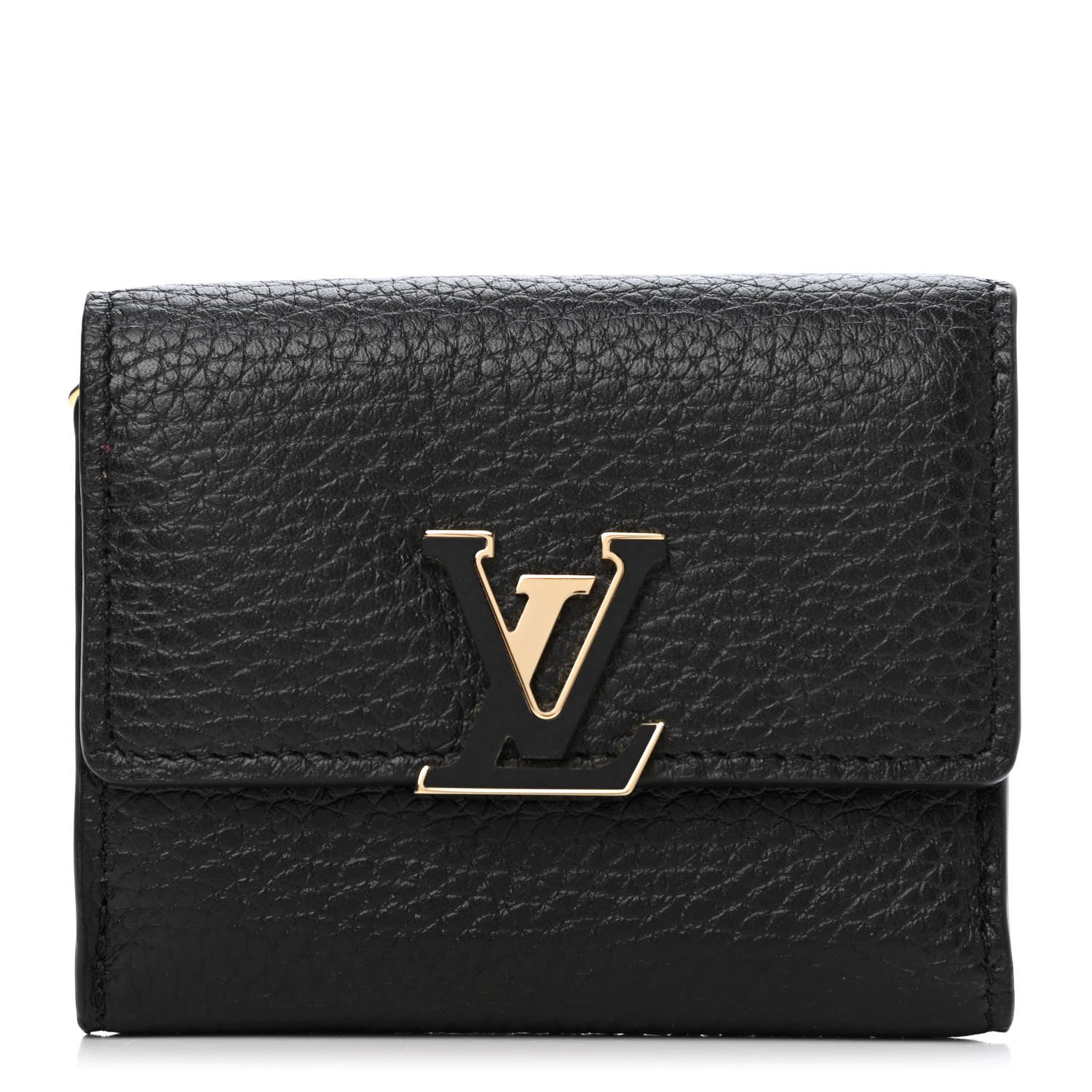 Louis Vuitton Taurillon Capucines Compact Wallet Black 1 of 5