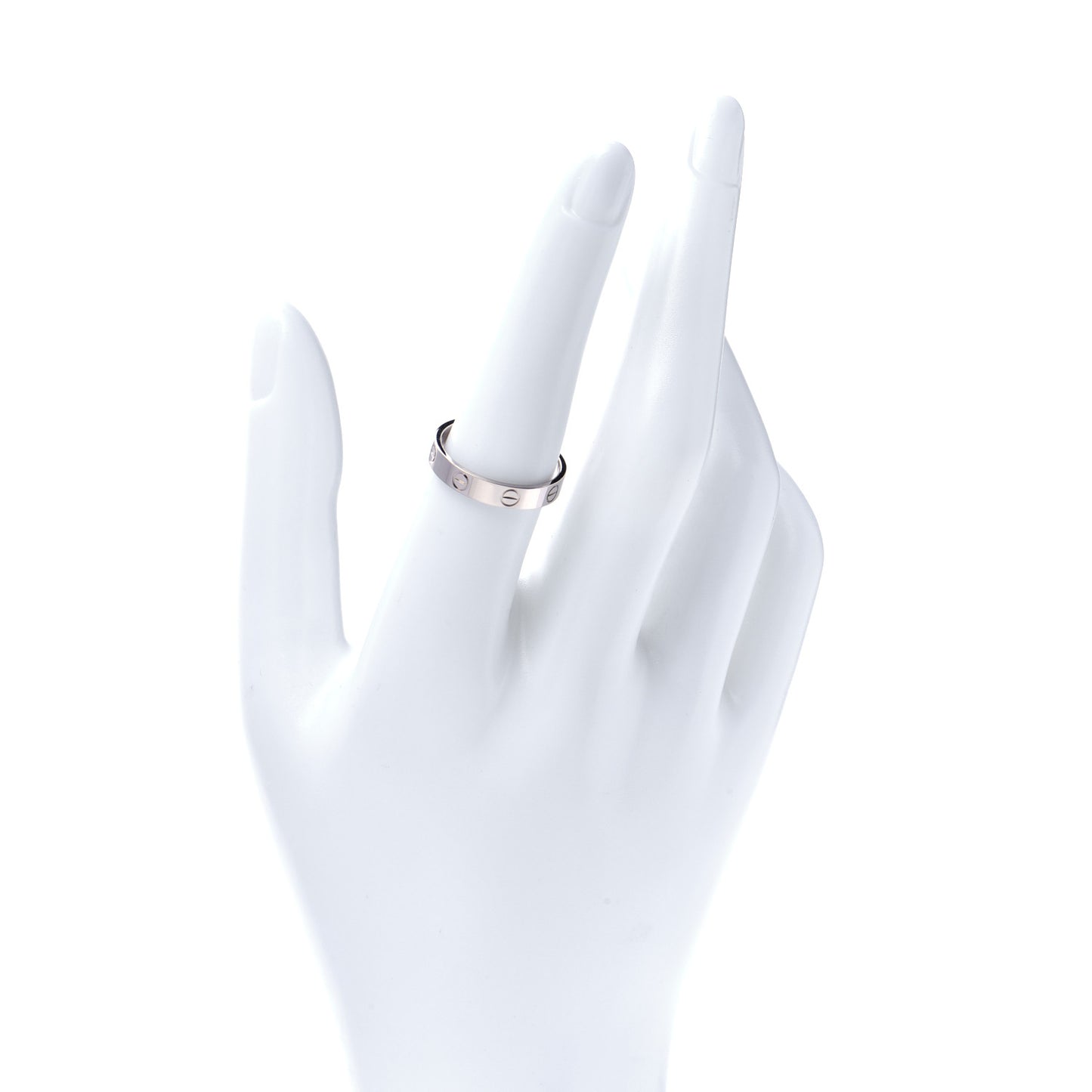 18K White Gold 3.5mm LOVE Wedding Band Ring 55 7.25