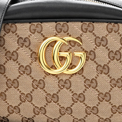 Gucci Monogram Matelasse Diagonal Small GG Marmont Chain Shoulder Bag Beige Black 8 of 10