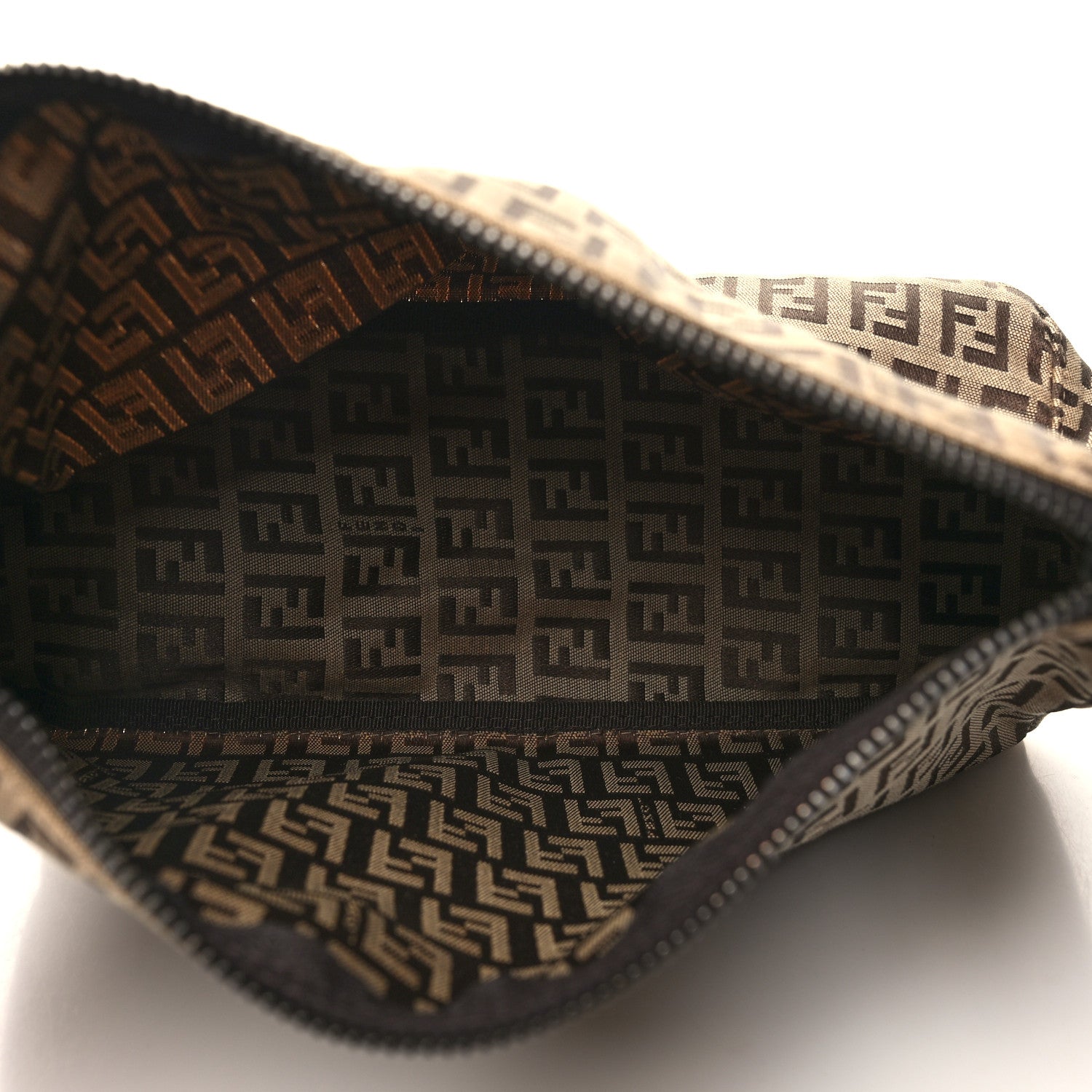 Fendi Zucchino Vitello Mini Pochette Tobacco 4 of 9