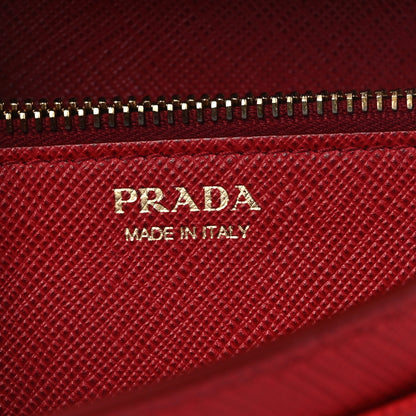Prada Saffiano Cahier Continental Flap Travel Wallet Fuoco 8 of 12