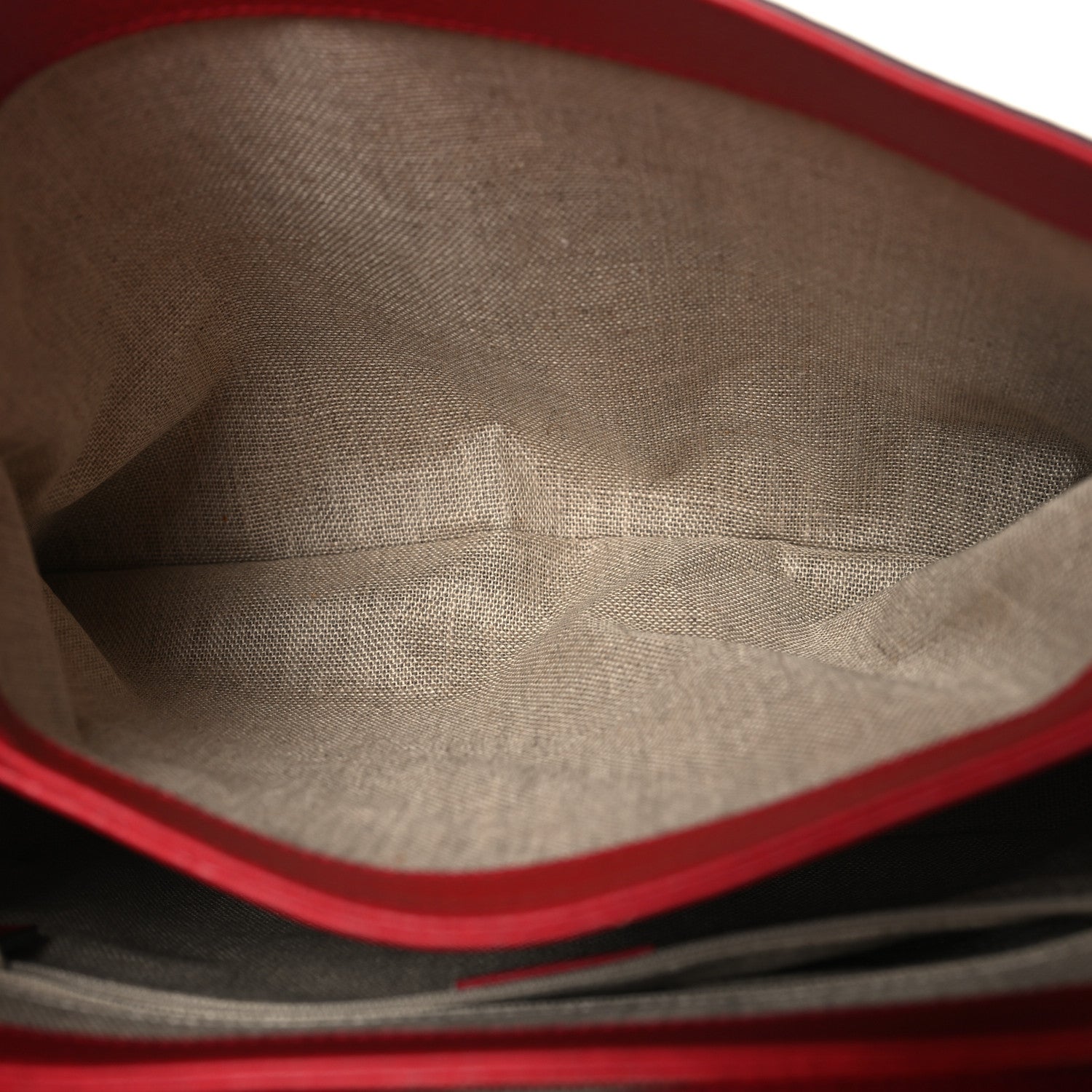 Gucci Dollar Calfskin Medium Interlocking G Top Handle Shoulder Bag Red 6 of 11