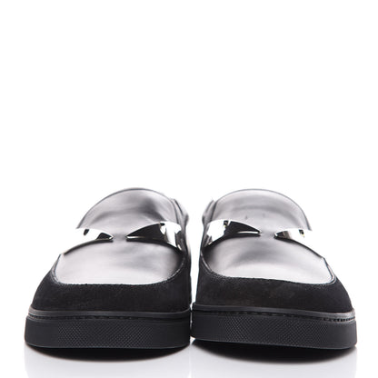 Fendi Vitello Monster Eyes Mens Slip On Sneakers 6 Black 2 of 8
