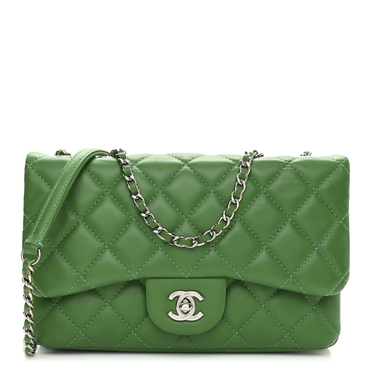 Chanel Calfskin Quilted Small Tender Touch Flap Bag Green 1 of 12