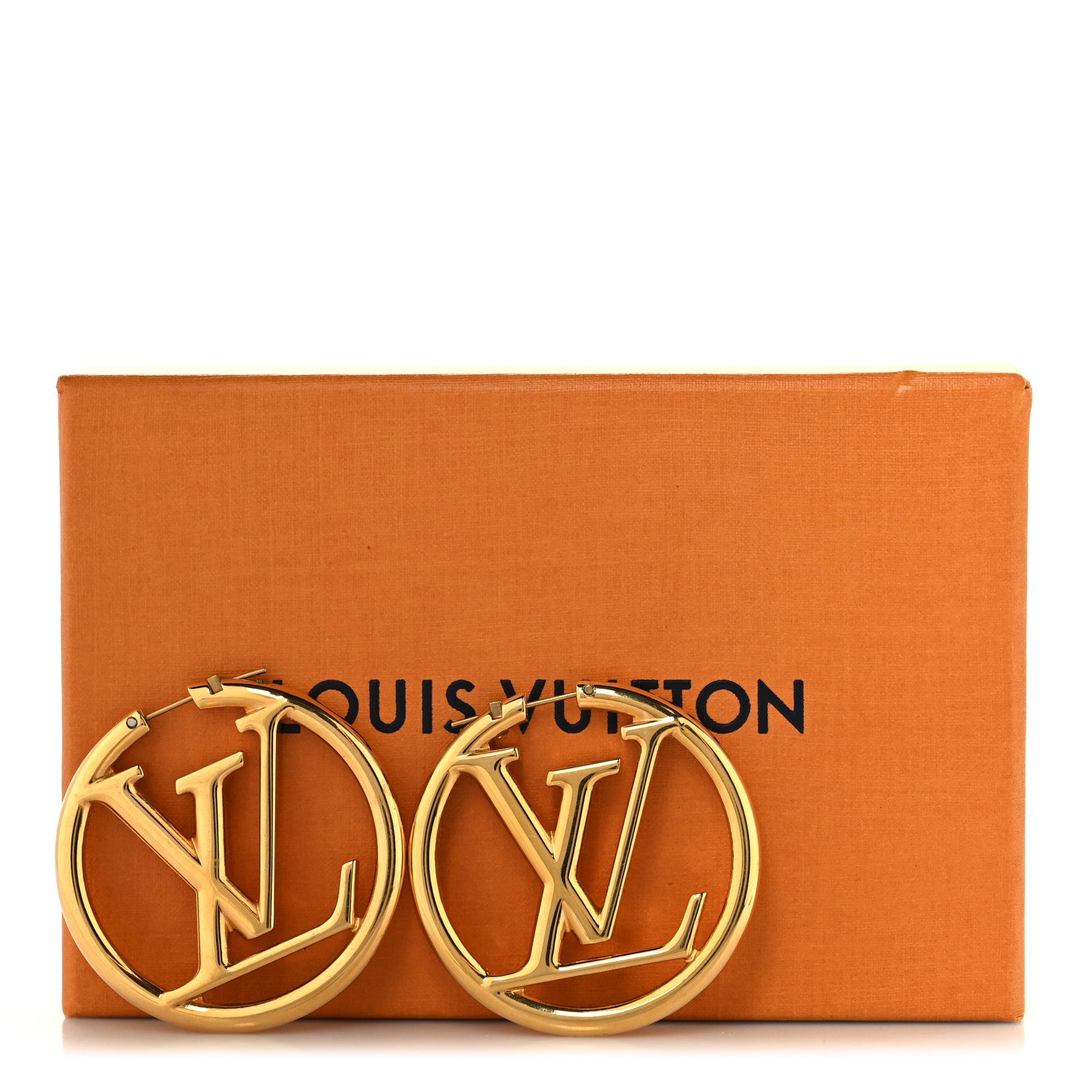 Louis Vuitton Metal Louise Hoop Earrings Gold 5 of 5