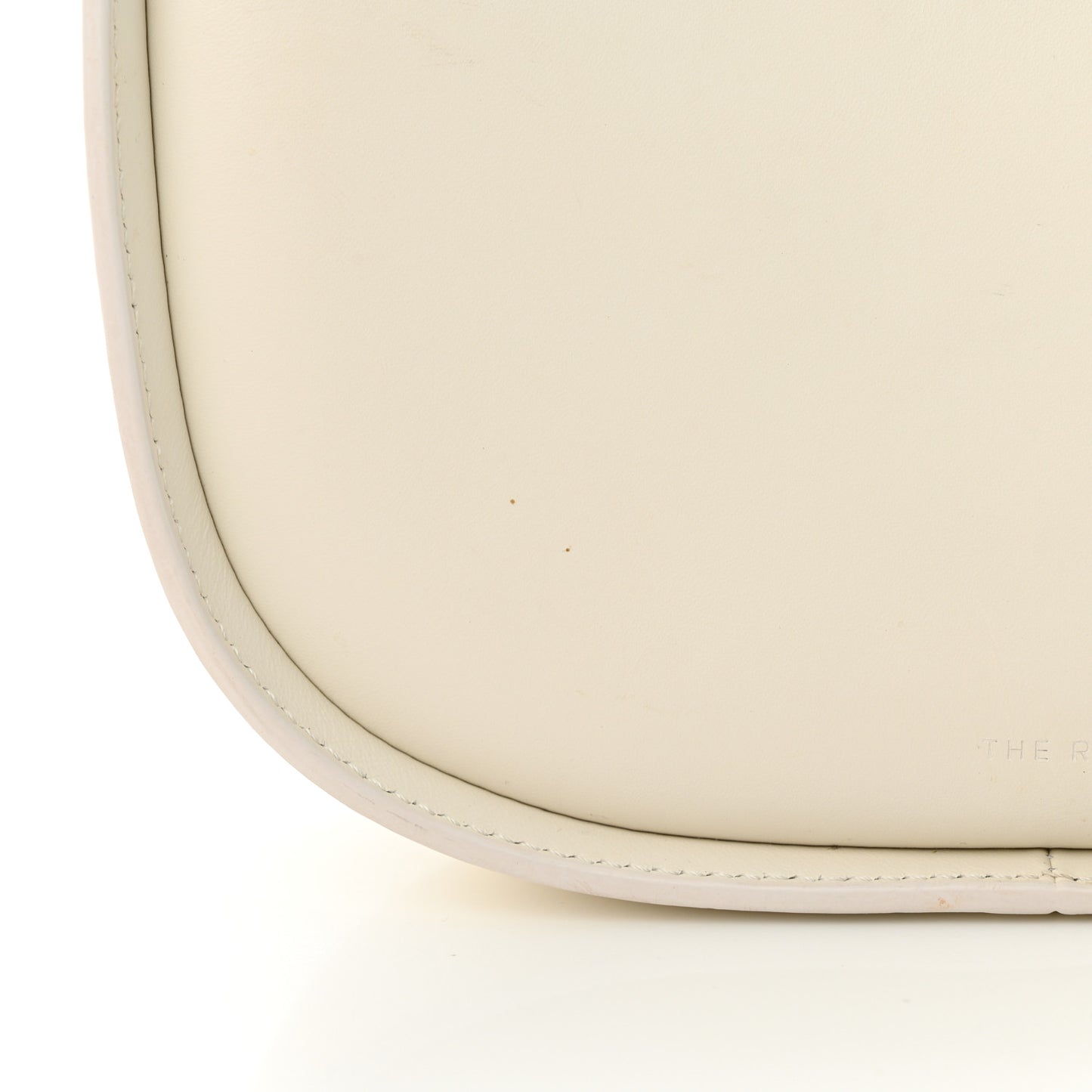 Smooth Calfskin Half Moon Shoulder Bag New Ivory