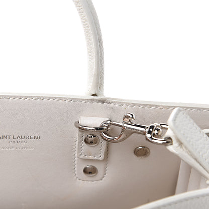 Saint Laurent Grained Calfskin Nano Sac de Jour Dove White 10 of 13