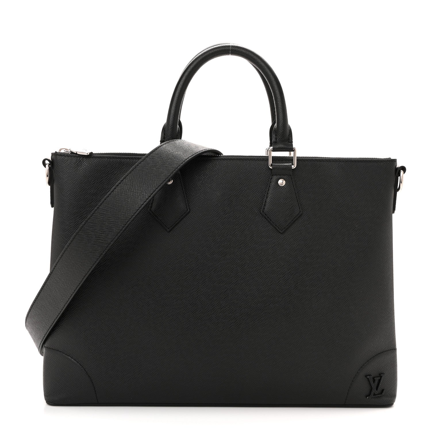 Louis Vuitton Taiga Slim Briefcase Black 1 of 11