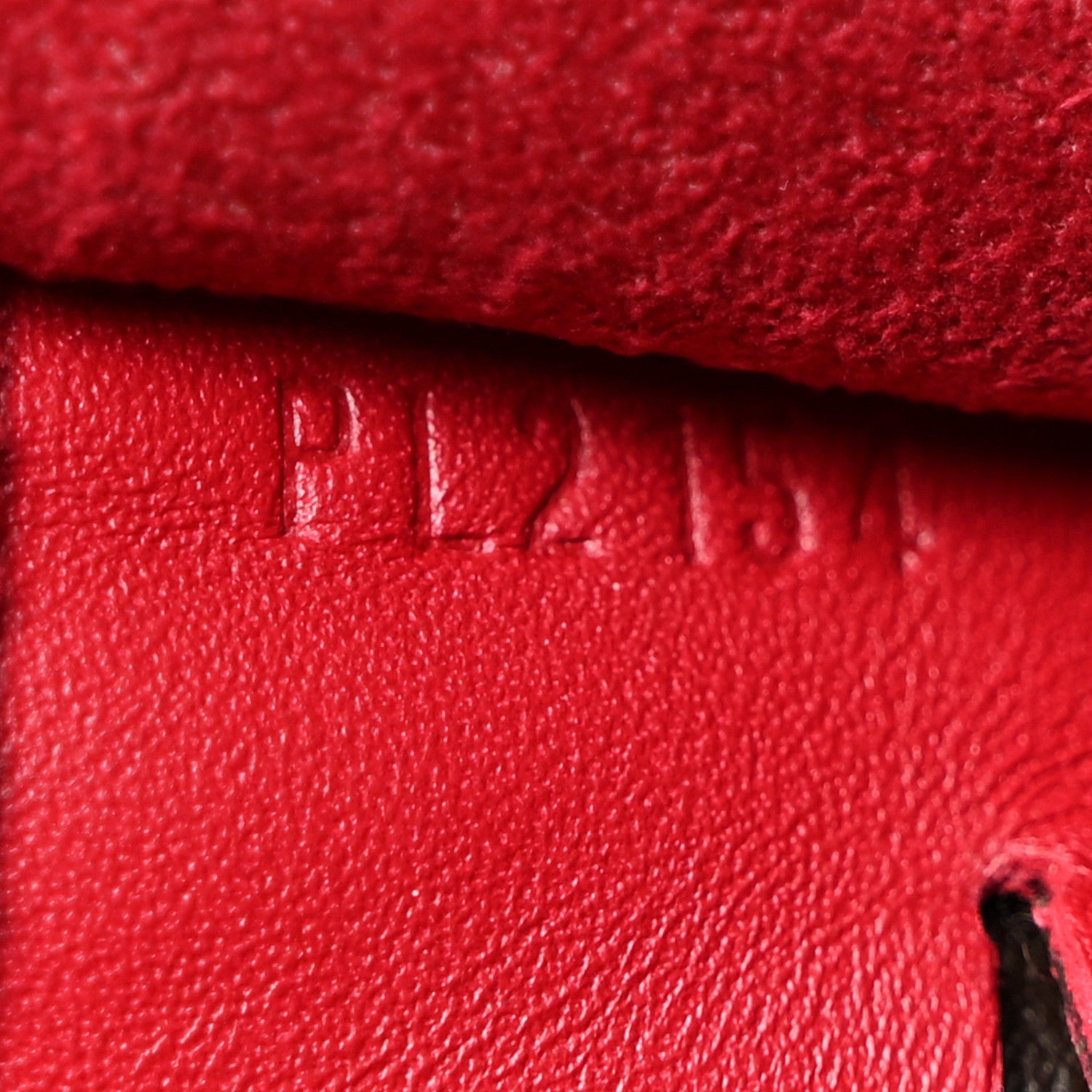 Louis Vuitton Calfskin Chain Louise MM Red 7 of 12