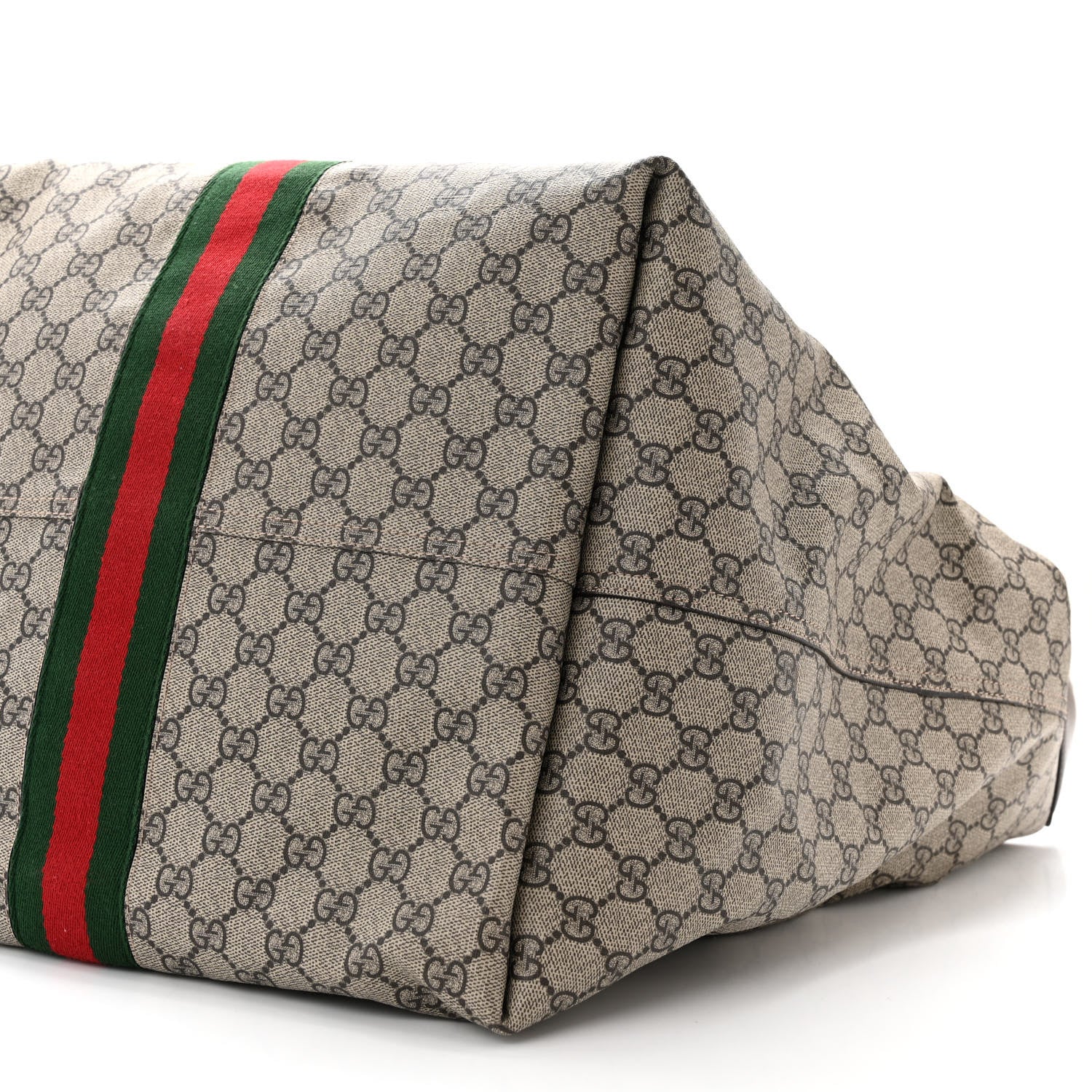 Gucci Tender GG Supreme Monogram Textured Dollar Calfskin Web Medium Jackie 1961 Crossbody Bag Beige Ebony New Acero 11 of 11