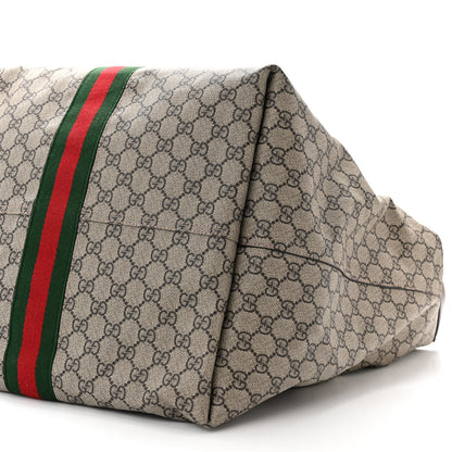 Gucci Tender GG Supreme Monogram Textured Dollar Calfskin Web Medium Jackie 1961 Crossbody Bag Beige Ebony New Acero 11 of 11