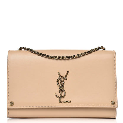 Saint Laurent Smooth Calfskin Medium Braided Monogram Kate Satchel Nude Powder 1 of 7