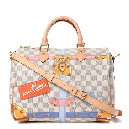 Louis Vuitton Damier Azur Summer Trunks Speedy Bandouliere 30 1 of 9