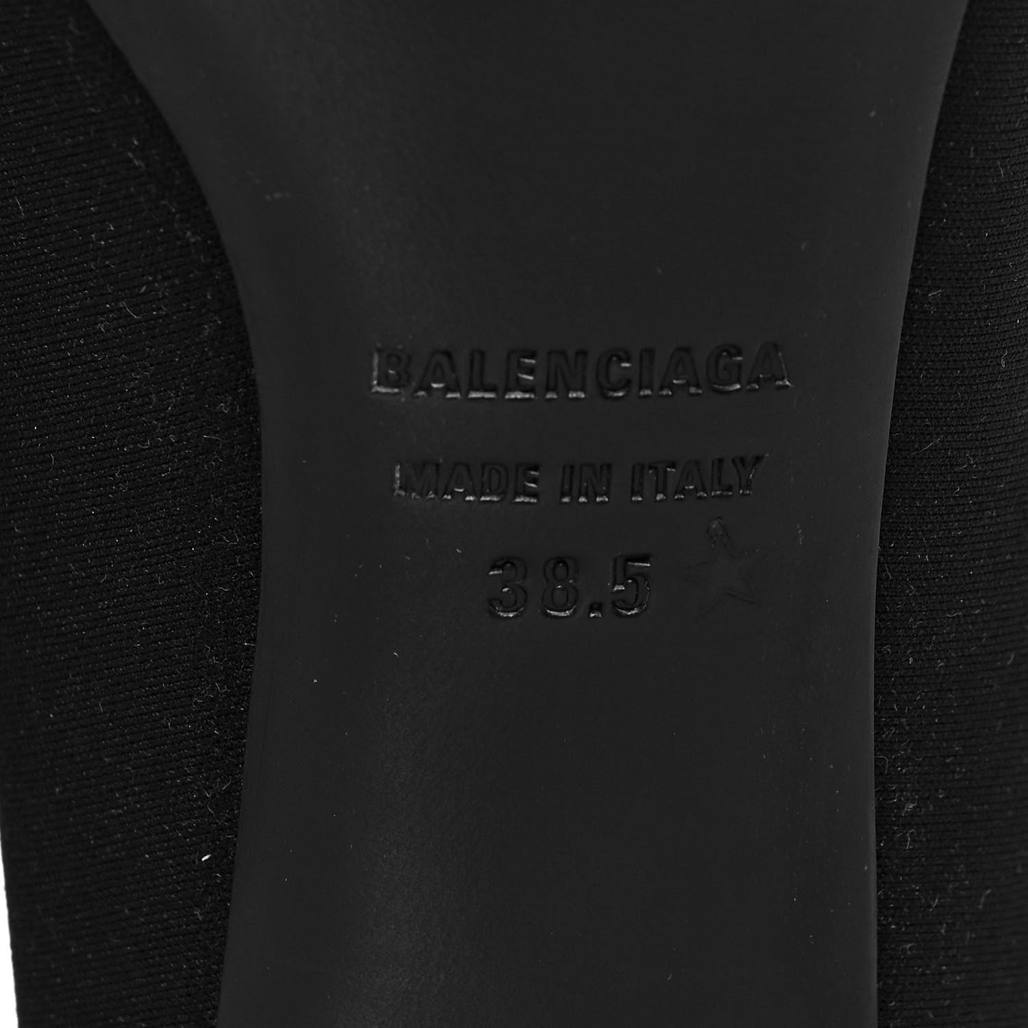 Balenciaga Jersey Crepe Extreme Pointed Toe Knife Booties 38.5 Black 6 of 6
