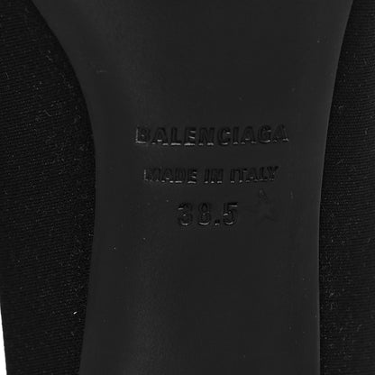 Balenciaga Jersey Crepe Extreme Pointed Toe Knife Booties 38.5 Black 6 of 6