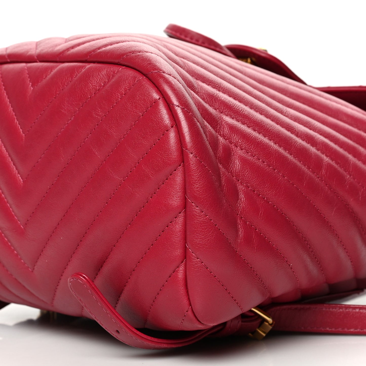 Calfskin Chevron Quilted Small Urban Spirit Backpack Dark Pink