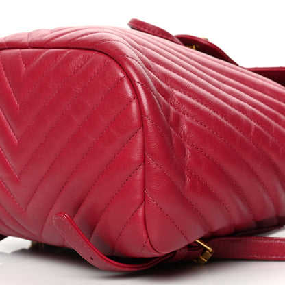 Chanel Calfskin Chevron Quilted Small Urban Spirit Backpack Dark Pink 10 of 10