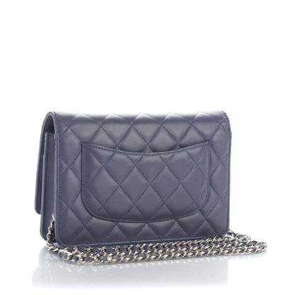 Chanel Lambskin Quilted Wallet On Chain WOC Lavender 3 of 8