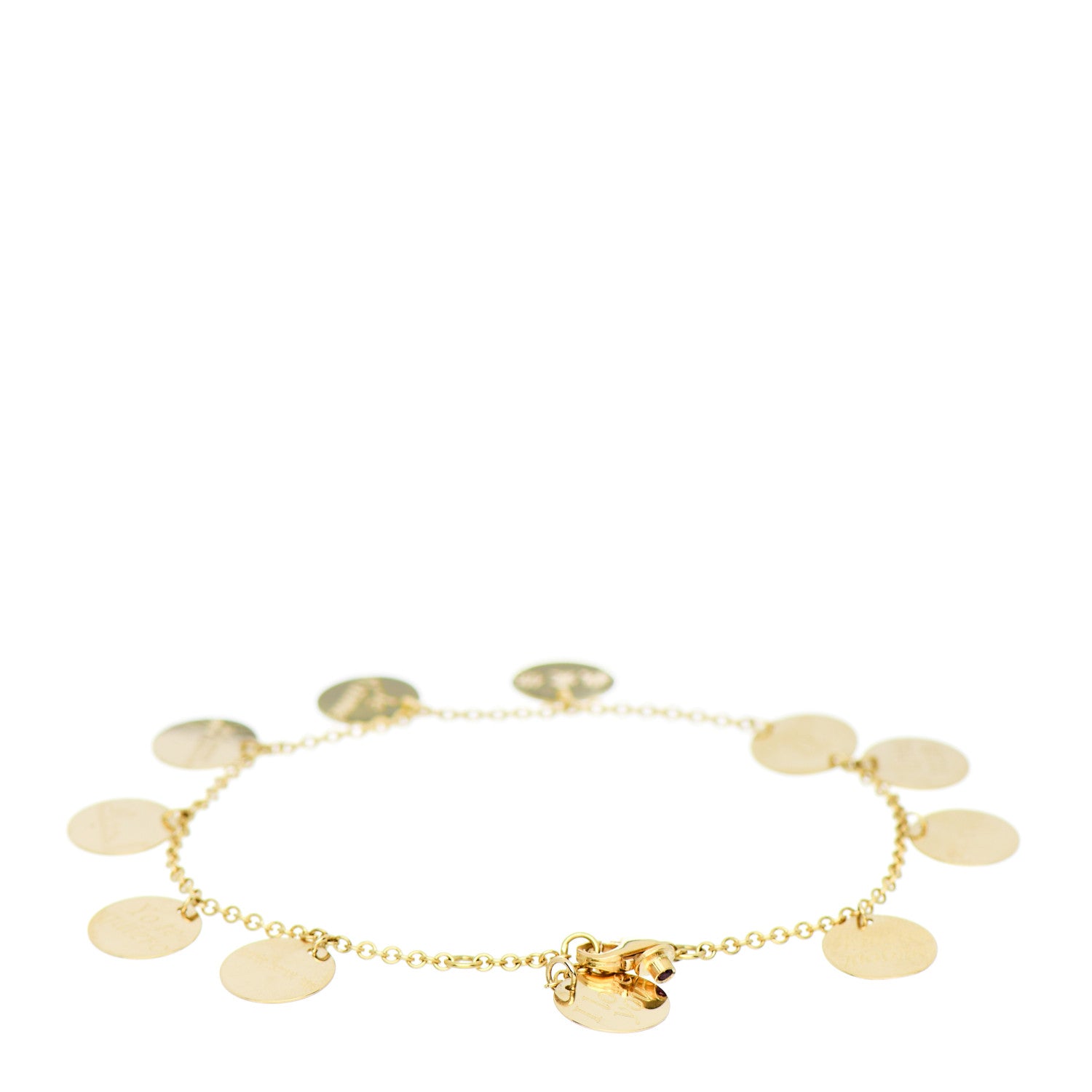 Roberto Coin 18K Yellow Gold I Love You Charm Bracelet 2 of 3