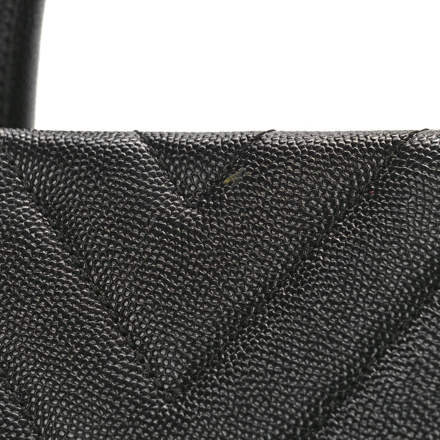 Chanel Caviar Chevron Quilted Coco Handle Shopping Tote Black 10 of 11