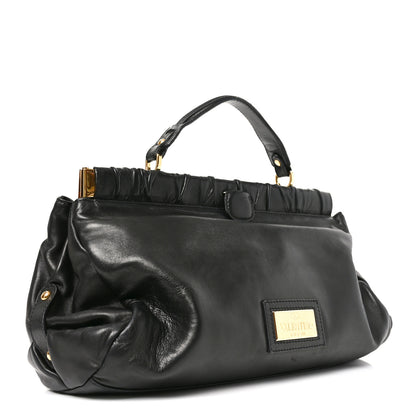 Valentino Garavani Nappa Jardin Rose Framed Duffel Black 3 of 10