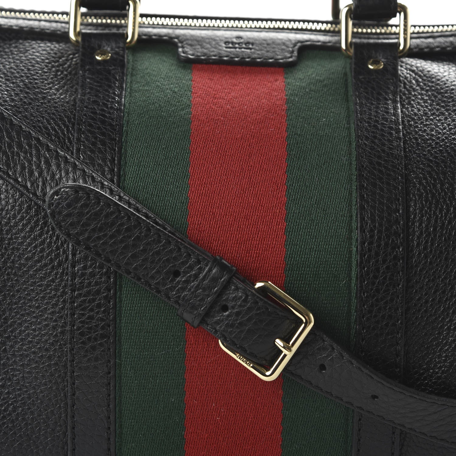 Gucci Calfskin Vintage Web Medium Boston Black 10 of 10