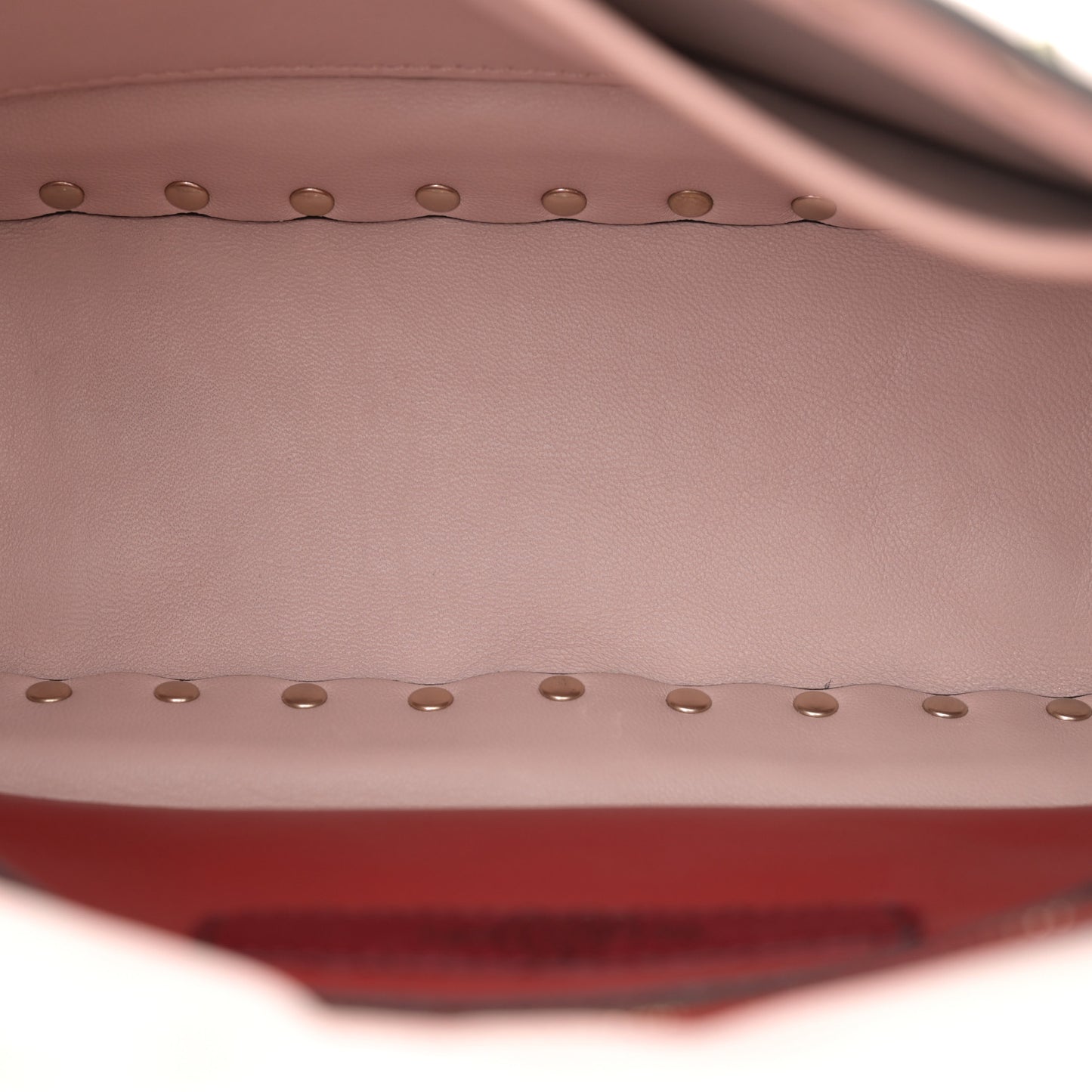 Lambskin Medium Rockstud Spike Shoulder Bag Poudre