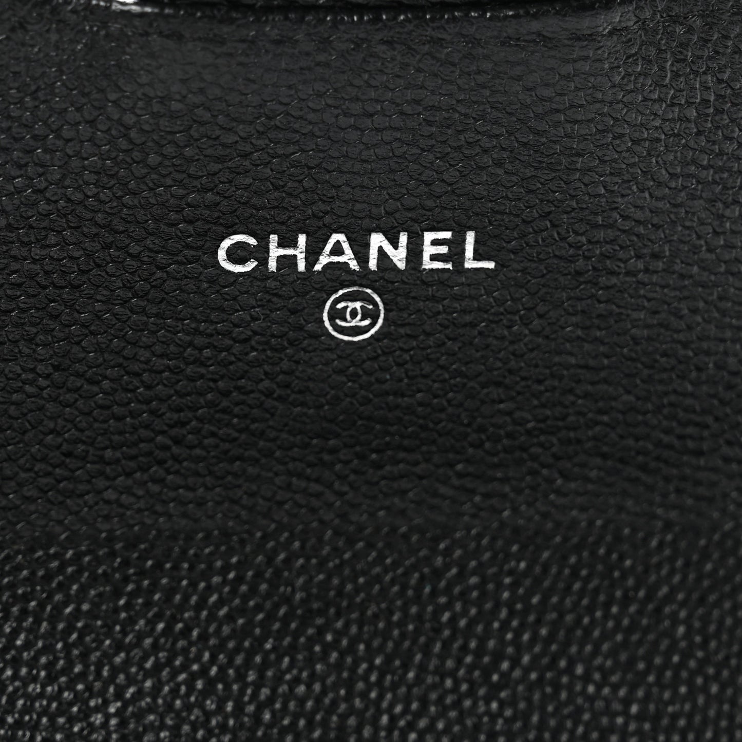 Caviar Chevron Quilted Large Gusset Flap Wallet Black