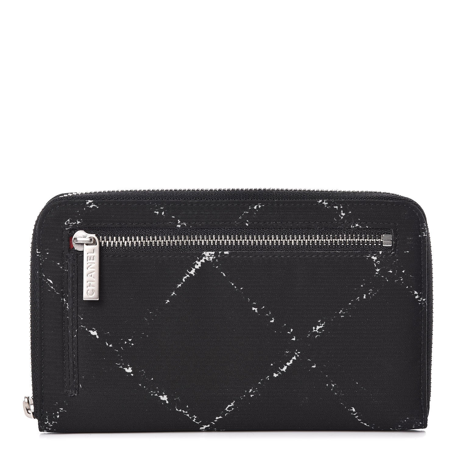 Chanel Nylon Travel Zip Wallet Black 1 of 8
