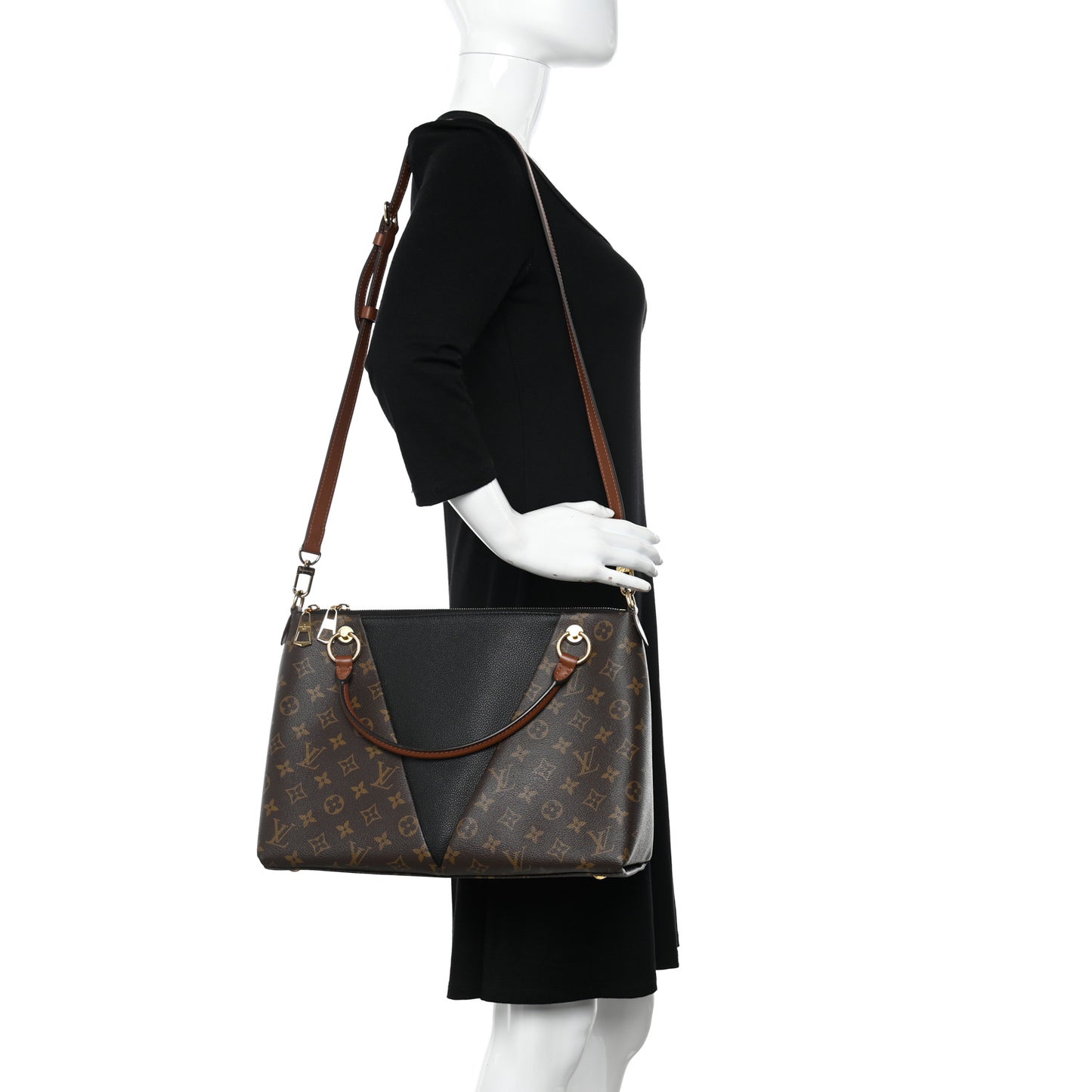 Monogram V Tote MM Black