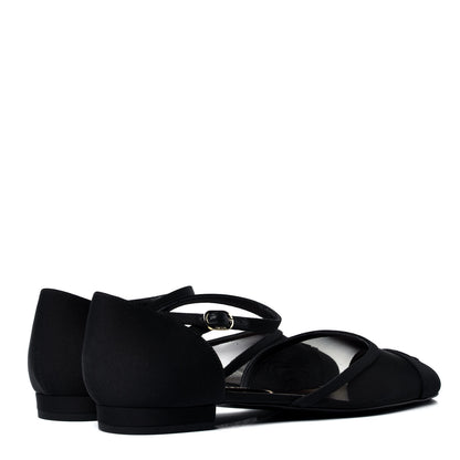 Chanel Mesh Grosgrain Cap Toe CC Flats 42 Black 2 of 6