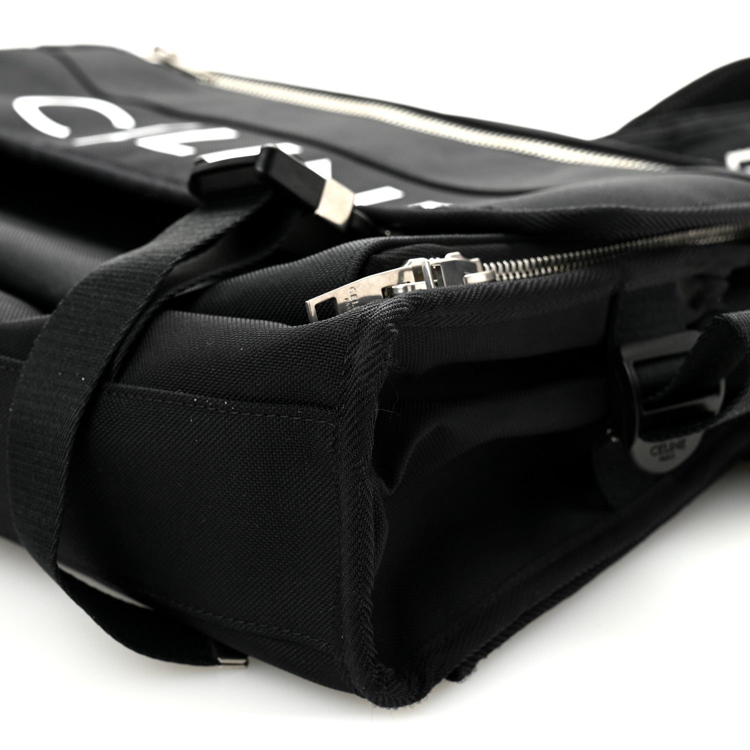 Celine Canvas Trekking Large Messenger Bag Black 9 of 10
