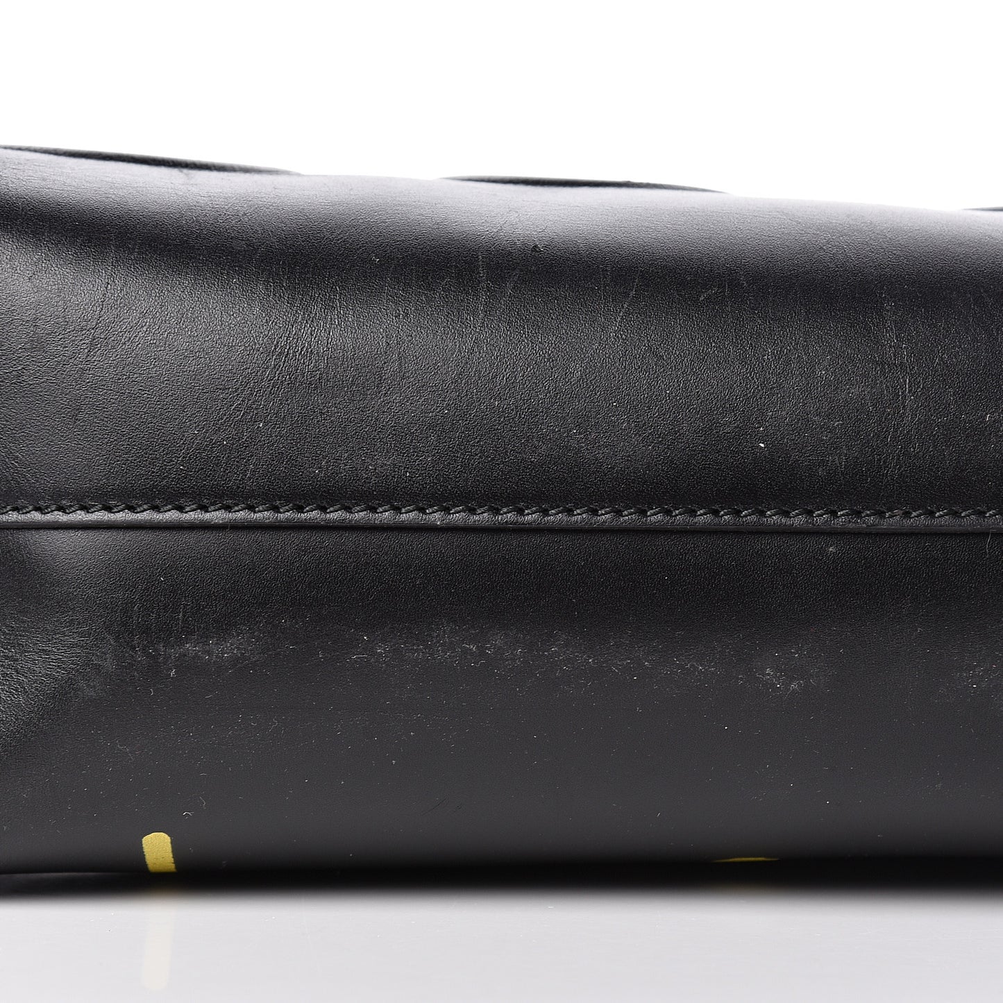 Calfskin GucciGhost Real Medium XL Tote Black Yellow