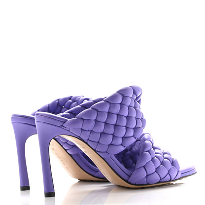 Bottega Veneta Nappa Twisted Padded Intrecciato Curve Slide Sandals 36 Purple 4 of 7