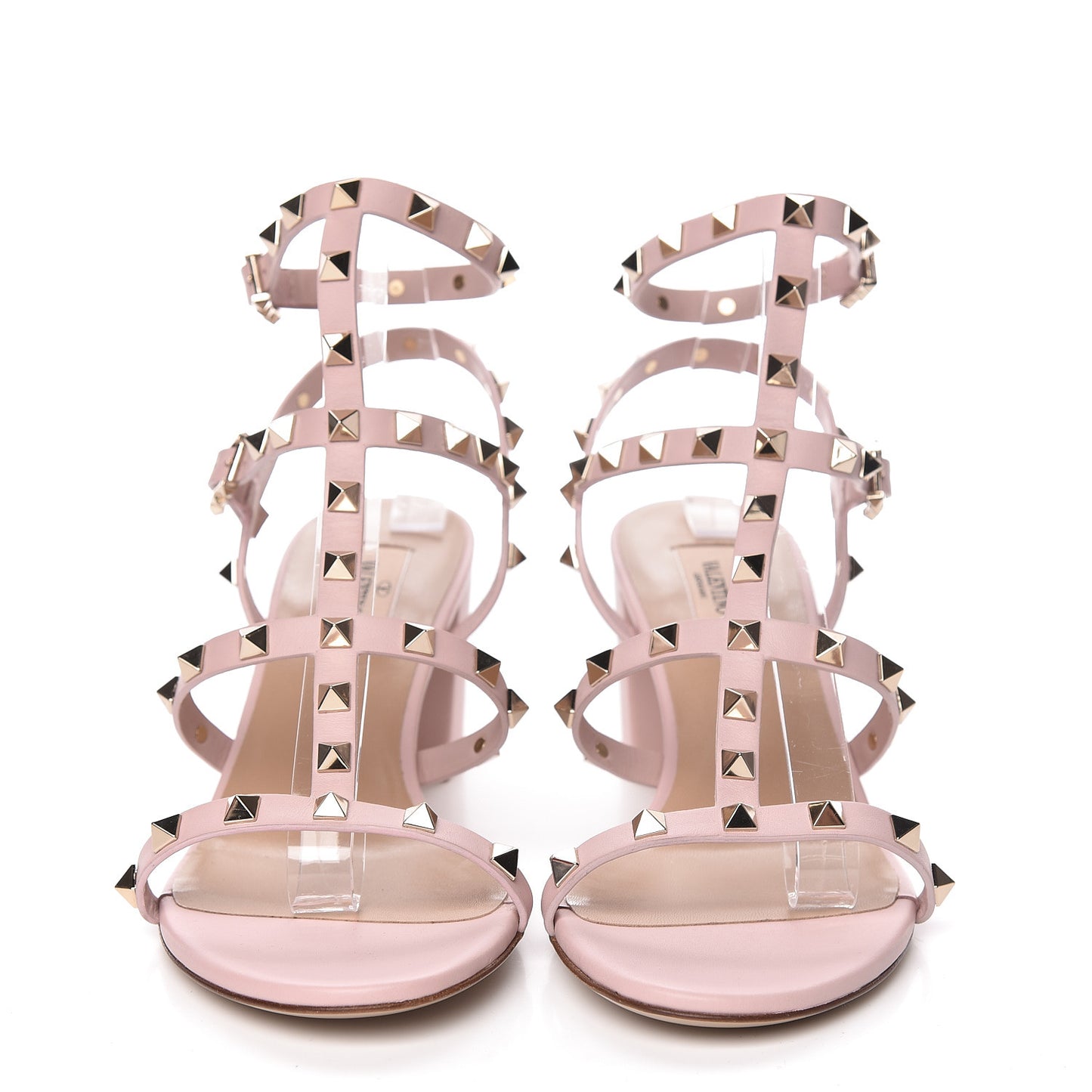 Calfskin Rockstud 60mm City Sandals 40 Water Rose