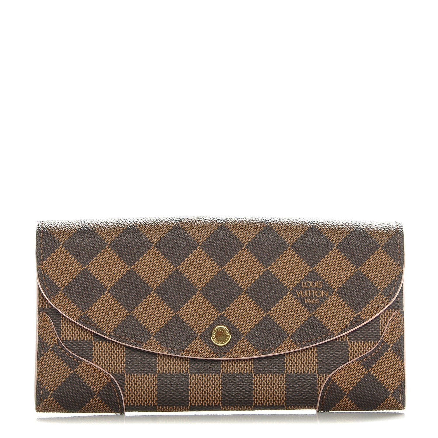 Louis Vuitton Damier Ebene Caissa Wallet Rose Ballerine 1 of 6