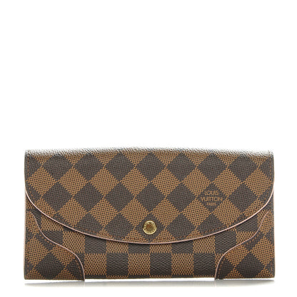 Louis Vuitton Damier Ebene Caissa Wallet Rose Ballerine 1 of 6