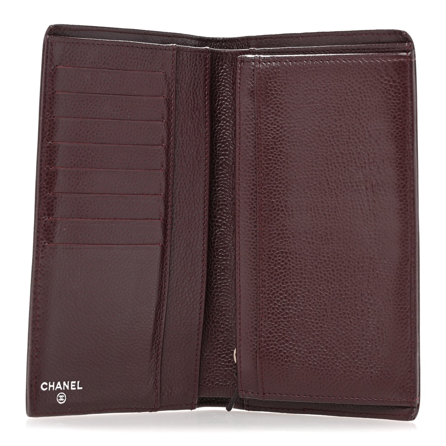Caviar Timeless CC Yen Wallet Burgundy